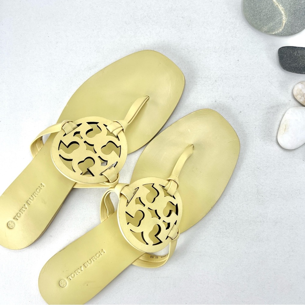 Tory Burch Miller Square-Toe Thong Sandals - Picture 11 of 12